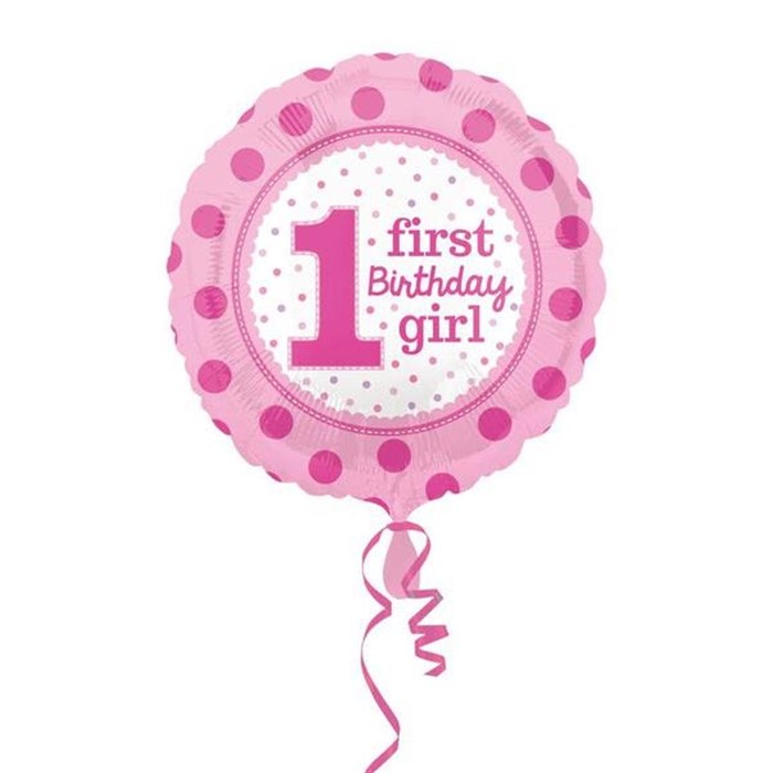 1 Yaş Kız Doğum Günü Folyo Balon