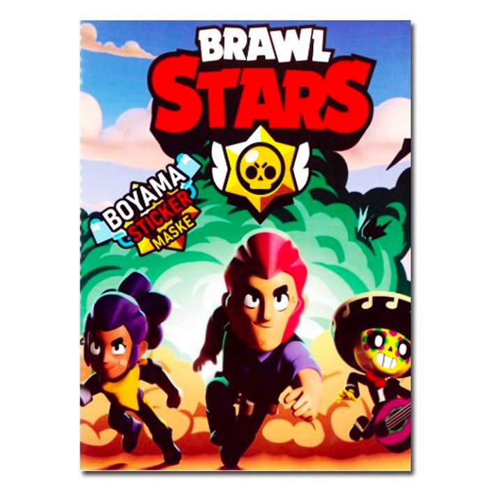 Brawl Stars Boyama Kitabı (Sticker+Maskeli)