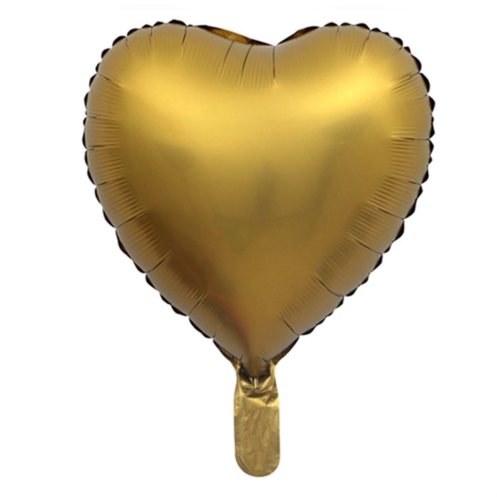 Gold Krom Kalp Folyo Balon - 40 cm