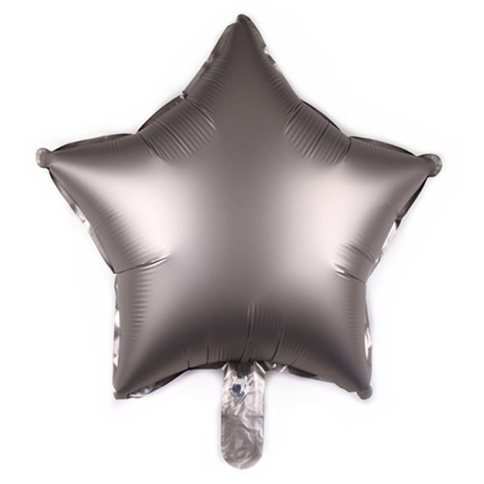 Gümüş Krom Yıldız Folyo Balon - 40 cm