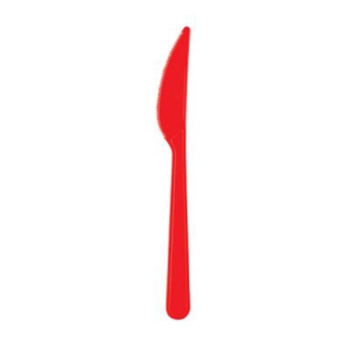 Kırmızı Plastik Bıçak 10 Adet