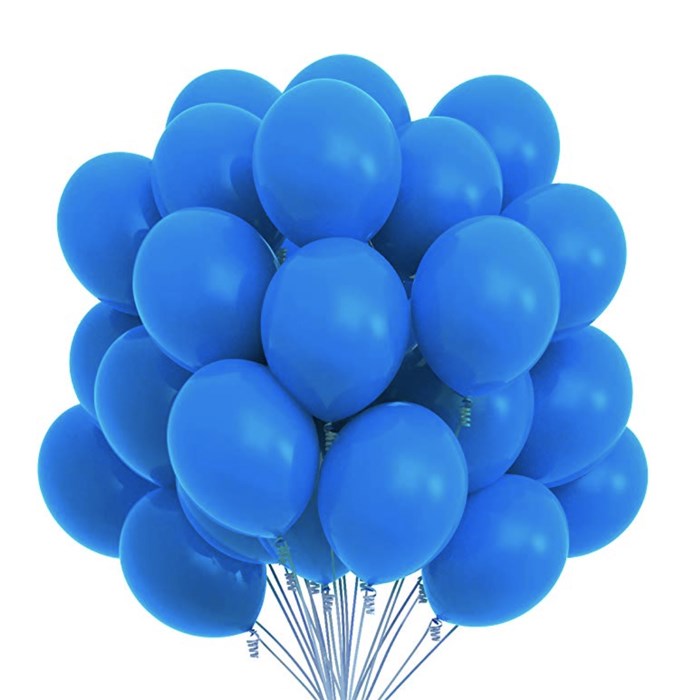 Mavi Baskısız Lateks Balon - 10 Adet