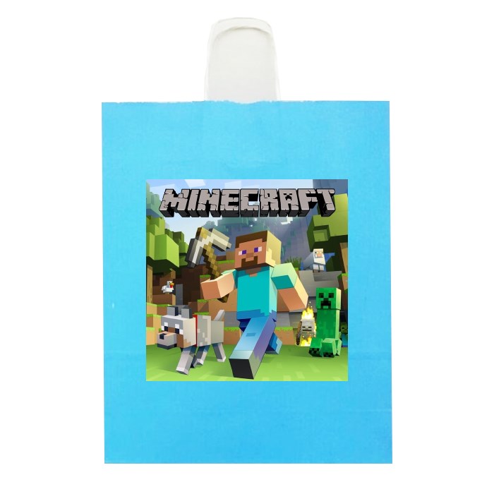 Minecraft Karton Hediye Çantası - 1 Adet