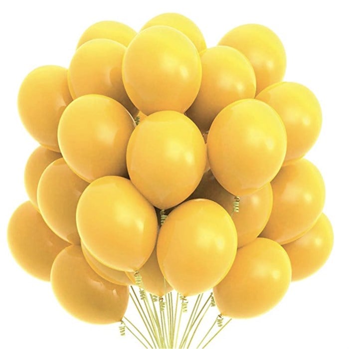 Sarı Baskısız Lateks Balon - 10 Adet
