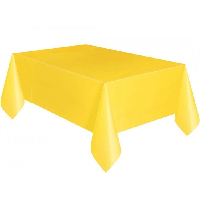 Sarı Plastik Masa Örtüsü 137x183 cm