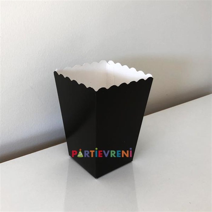 Siyah Popcorn Kutusu - 10 Adet