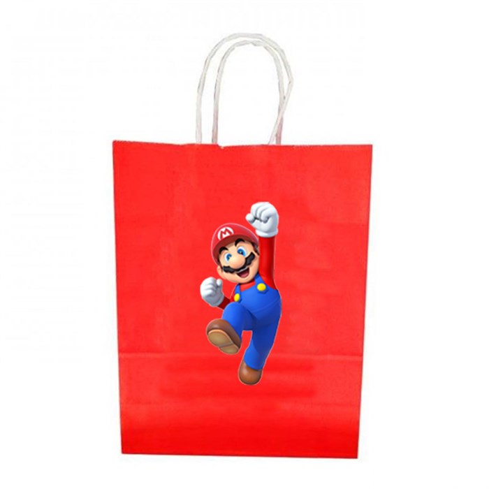 Super Mario Karton Hediye Çantası - 1 Adet