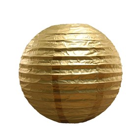 Altın Kağıt Japon Fener Süs - 30 cm