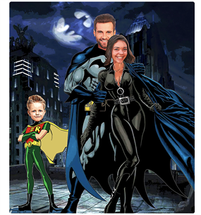 Batman Aile Tablosu Kişiye Özel Poster