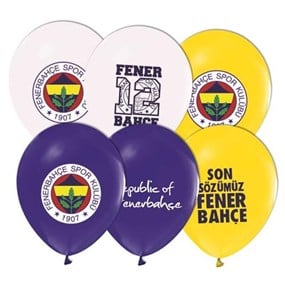 Fenerbahçe Doğum Günü Temalı Baskılı Lateks Balon - 5 Adet
