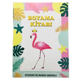 Flamingo Boyama Kitabı (Sticker+Maskeli)
