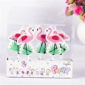 Flamingo Doğum Günü Konsepti Mum