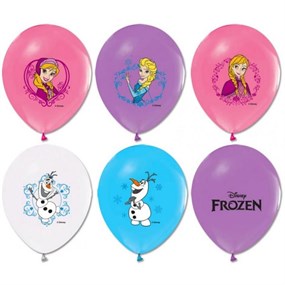 Frozen Doğum Günü Temalı Baskılı Lateks Balon - 5 Adet