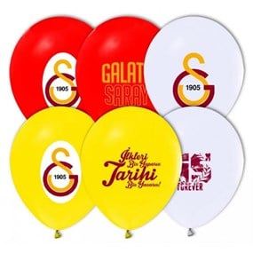 Galatasaray Doğum Günü Temalı Baskılı Lateks Balon - 5 Adet