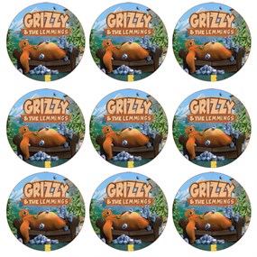 Grizzy ve Lemmingsler Temalı Sticker 10 Adet - 5 cm