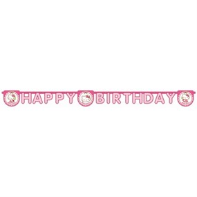 Hello Kitty Doğum Günü Temalı Happy Birthday Banner