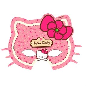 Hello Kitty Lisanslı Kağıt Maske 6lı