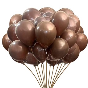 Kahverengi Baskısız Lateks Balon - 5 Adet