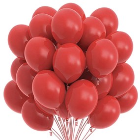 Kırmızı Baskısız Lateks Balon - 5 Adet
