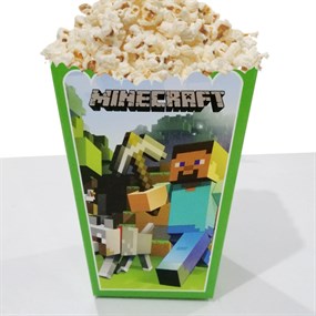 Minecraft Parti Malzemeleri Mısır Popcorn Kutusu - 5 Adet