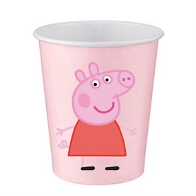 Peppa Pig Stickerlı Pembe Bardak - 5 Adet