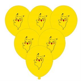 Pokemon Pikachu Baskılı Balon - 5 Adet