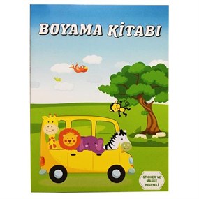 Safari Boyama Kitabı (Sticker+Maskeli)