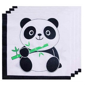Sevimli Panda Temalı Peçete 20 adet