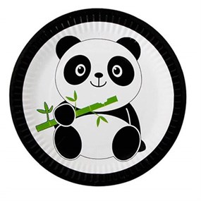 Sevimli Panda Temalı Tabak 8 Adet