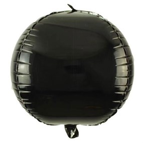 Siyah Küre Folyo Balon - 45 cm