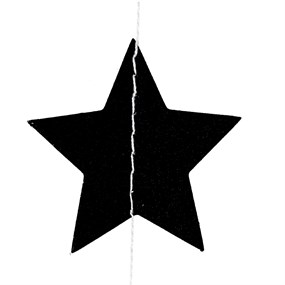 Siyah Yıldız Asma Süs 3 m