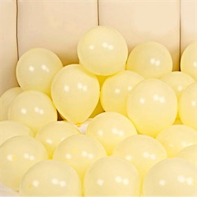 Soft Renk Sarı Makaron Balon - 5 Adet