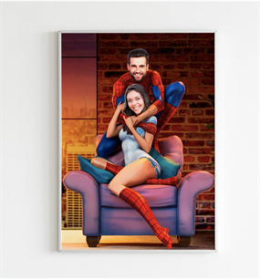 Spiderman Çift Kişiye Özel Poster
