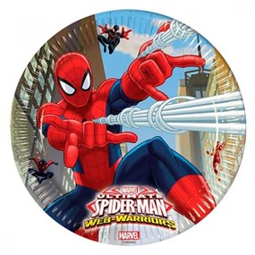 Spiderman Örümcek Adam Parti Malzemeleri Konseptli Tabak 8 Adet