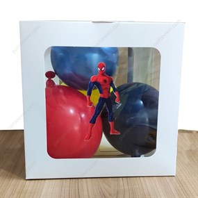 Spiderman Temalı Şeffaf Kutu Seti 25 cm