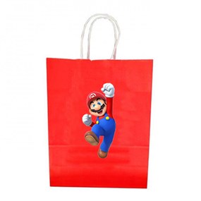 Super Mario Karton Hediye Çantası - 1 Adet