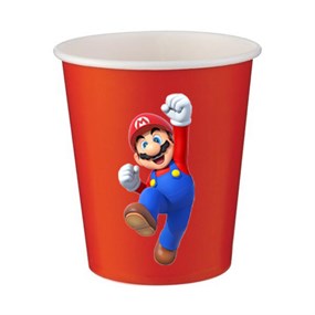 Super Mario Stickerlı Bardak - 5 Adet