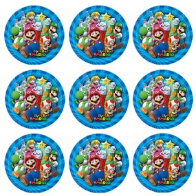 Super Mario Temalı Sticker 10 Adet - 5 cm