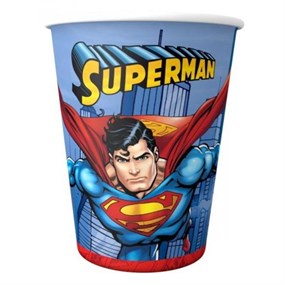 Superman Doğum Günü Temalı Karton Bardak 8li