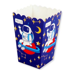 Uzay Temalı Mısır Popcorn Kutusu - 5 Adet