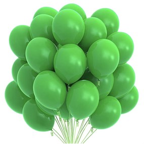 Yeşil Baskısız Lateks Balon - 10 Adet