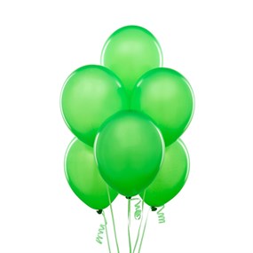 Yeşil Metalik Baskısız Lateks Balon - 5 Adet