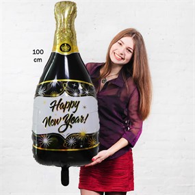 Yılbaşı Noel Temalı Şampanya Folyo Balon
