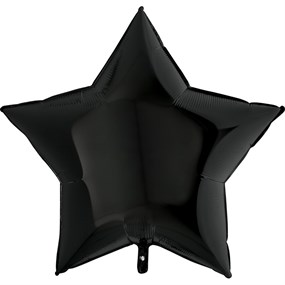 Yıldız Siyah Folyo Balon - 40 cm