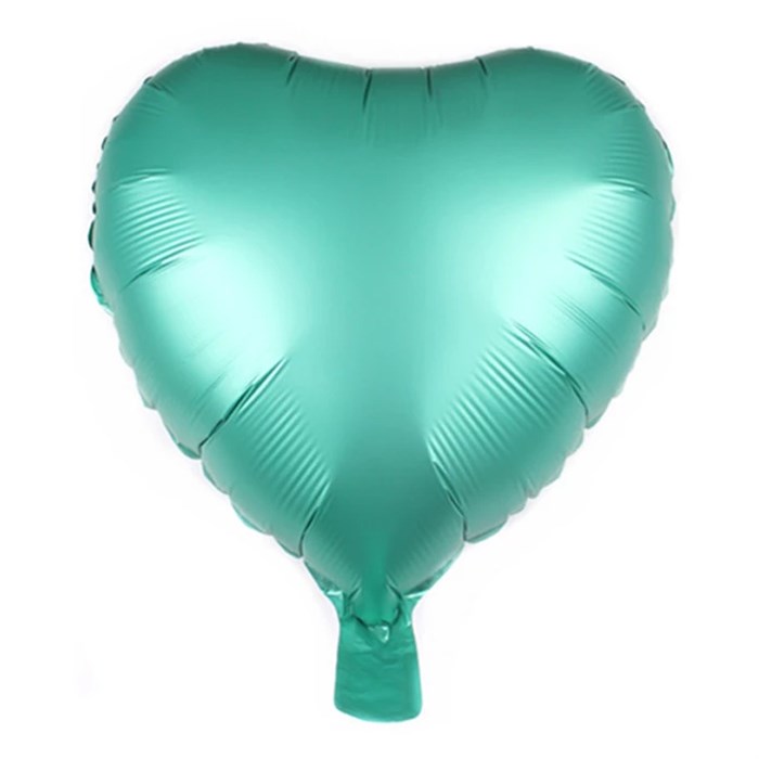 Yeşil Krom Kalp Folyo Balon - 40 cm
