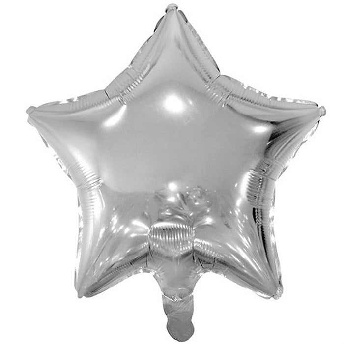 Yıldız Gümüş Folyo Balon - 40 cm
